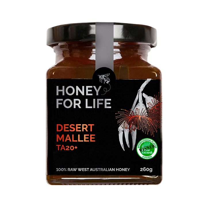 Honey for Life Desert Mallee TA20+ Raw West Australian Honey 260g